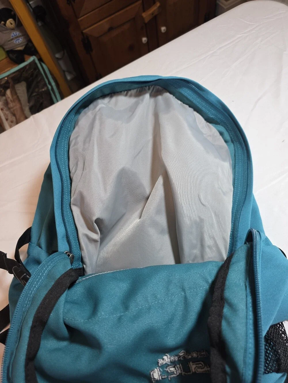 Jansport 2000s Teal Aquamarine Unisex School Daypack Backpack Like New EUC